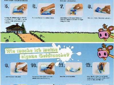 Anleitung, wie man aus Milchkarton eine Geldbörse faltet