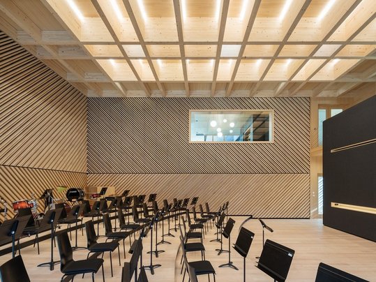 Holzbaupreis 2023, Kategorie Öffentliche und Kommunalbauten: Turnsaal & Musikverein Kirchberg am Wagram 