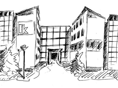 Illustration der Landwirtschaftskammer Niederösterreich in schwarz-weiß