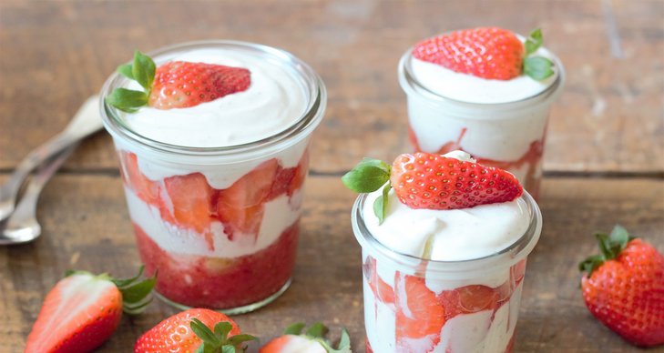 Joghurt mit Erdbeeren