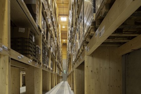 Holzbaupreis 2023 (Anerkennung), Kategorie Nutzbau: Sonnentor Holz-Hochregal-Lagerhalle