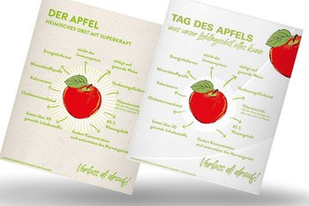 mockup von Infografik von Verlass di drauf der Landwirtschaftskammer Niederösterreich zu Apfel als heimisches Superfood
