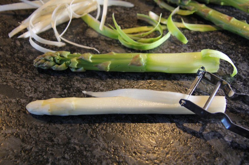 Spargel schälen Unterschiede