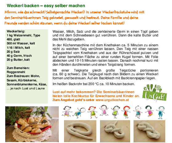 Geflochtene Weckerl aus Weizenmehl