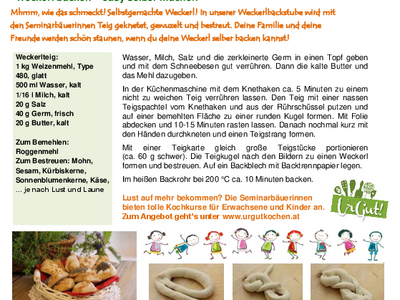 Geflochtene Weckerl aus Weizenmehl