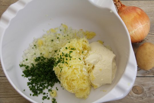 Zubereitung von Erdäpfelkas