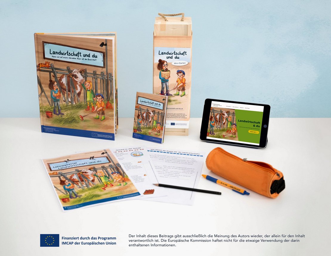 Landwirtschaft und du - Buch, Hörspiel, Videos, Mini-Garten und Mitmach-Website von BMLRT