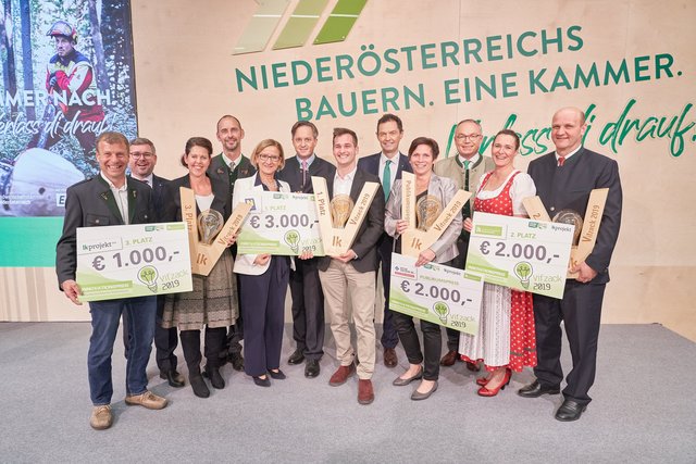 Sieger bei Verleihung von Innovationspreis Vifzack der LK NÖ 2019 ©Philipp Monihart/LK Niederösterreich