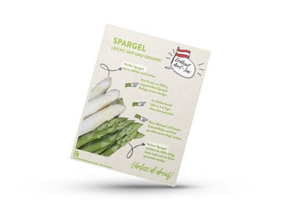 Mockup von Infografik von Verlass di drauf der Landwirtschaftskammer Niederösterreich zu Spargel