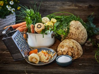 Wurzelgemüse wie Karotten und Zeller