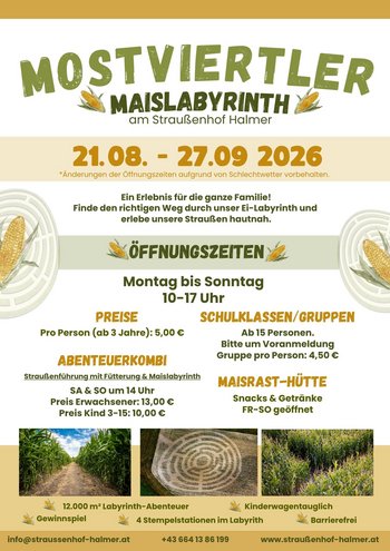 Mostviertler Maislabyrinth am Straußenhof Titelimage