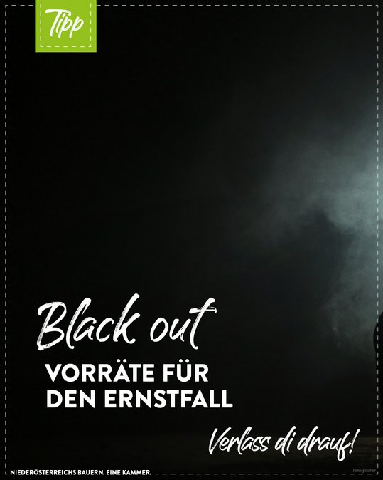 Schwarzes Bild - Was tun, wenn alle Lichter ausgehen und kein Strom mehr zur Verfügung steht. 