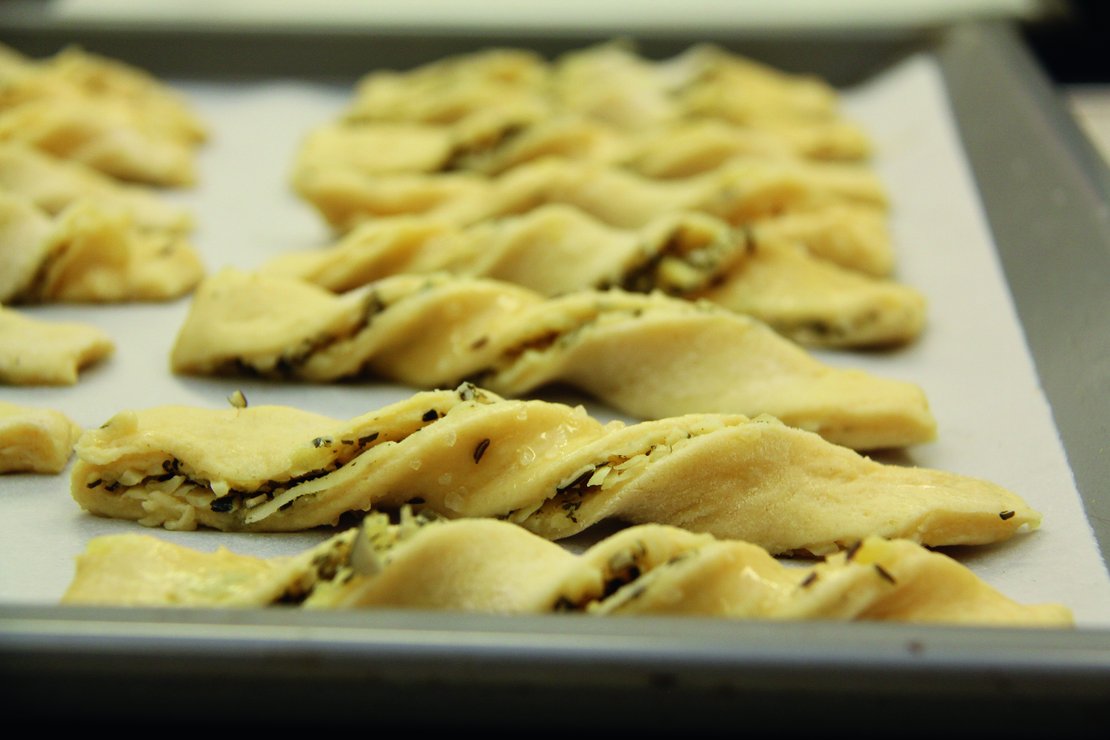 Erdäpfelstangerl im Backrohr