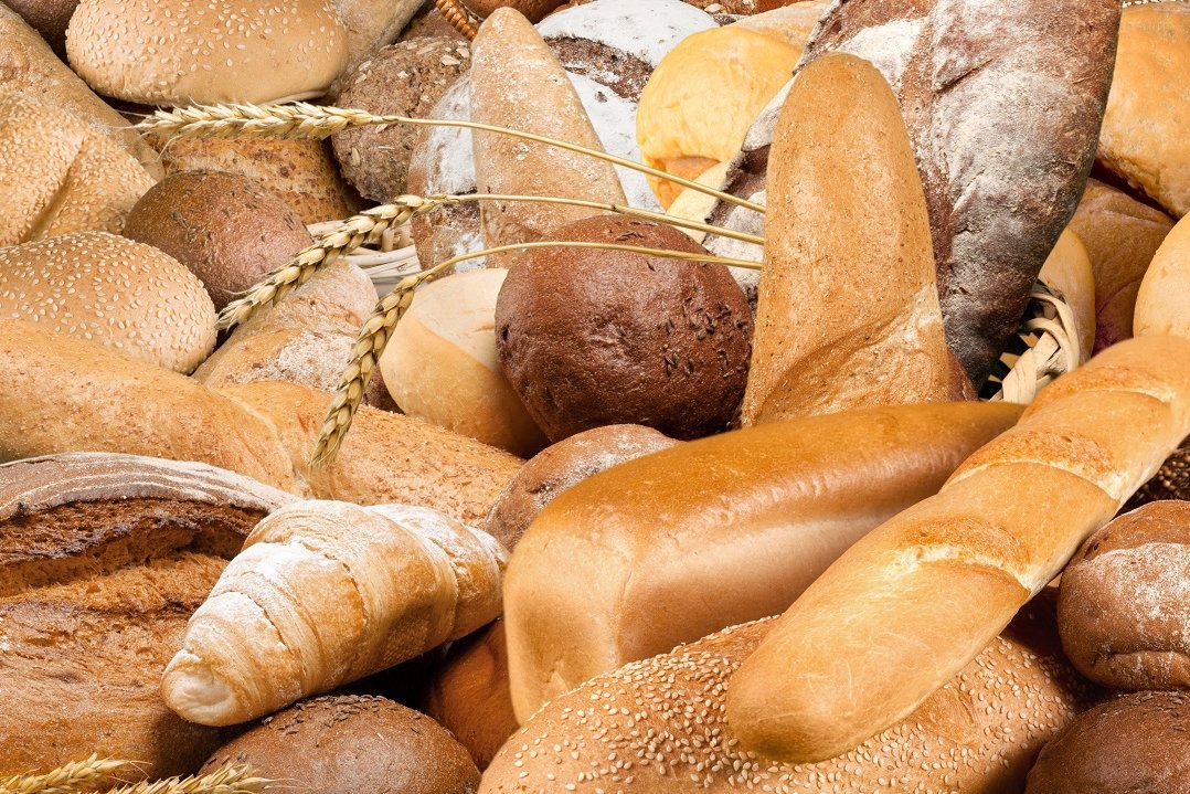 Tasty fresh Assorted types of breads