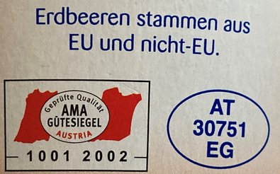 Identitätskennzeichen mit Gütesiegel auf Erdbeerjoghurt ©LK Niederösterreich