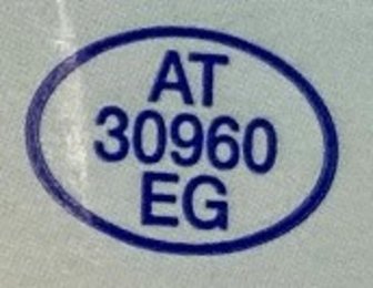 Identitätskennzeichen bzw. Genusstauglichkeitskennzeichen auf österreichischer Milchverpackung 