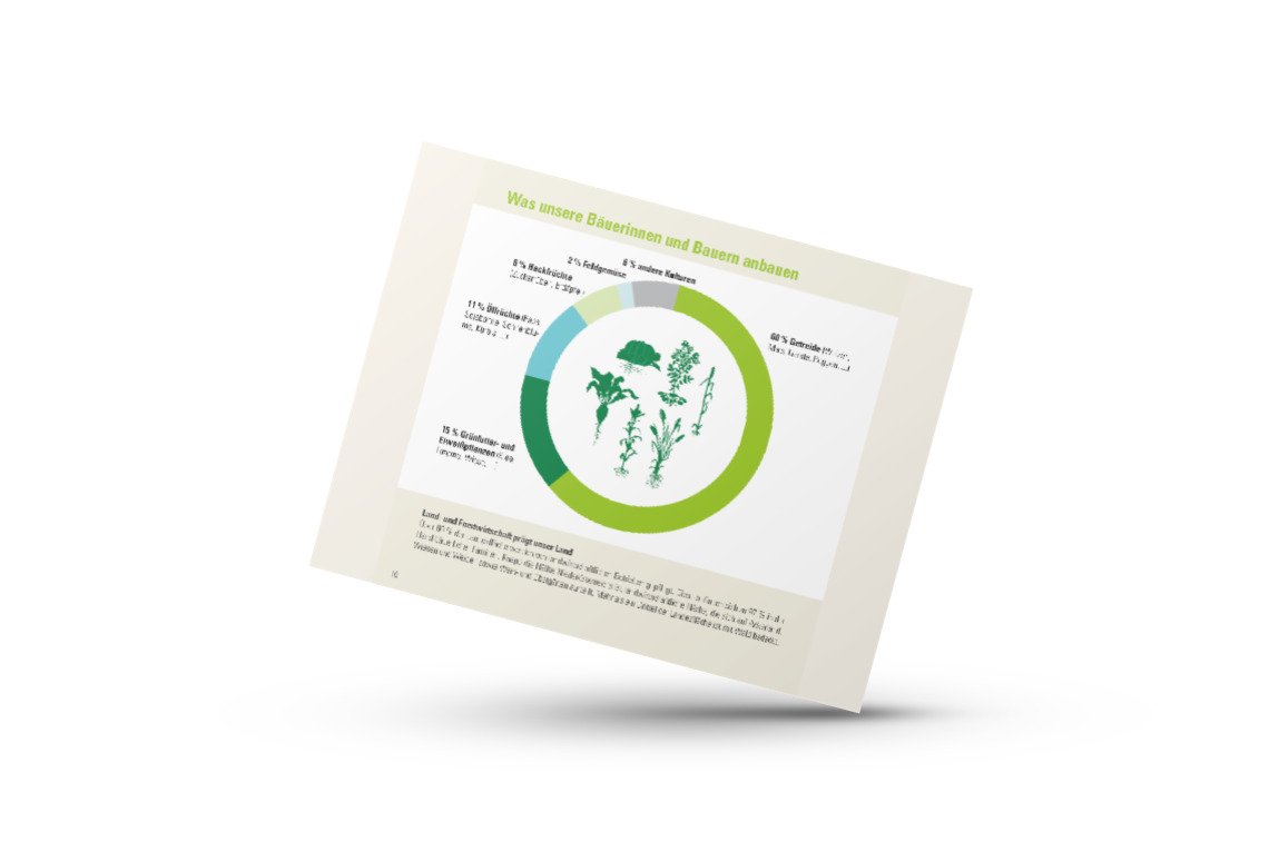 Mockup zu Infografik der Zahlen-Daten-Broschüre der Landwirtschaftskammer Niederösterreich zum Ackerbau