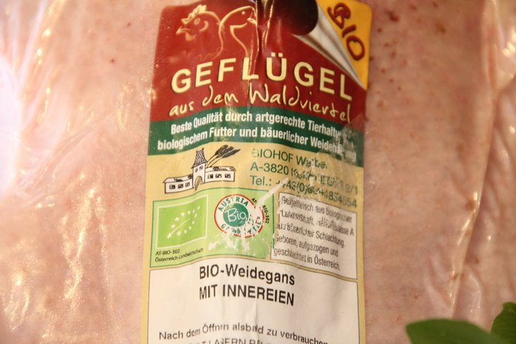Weidegans in der Verpackung