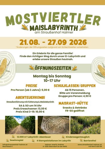 Mostviertler Maislabyrinth am Straußenhof Titelimage