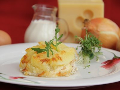 Kartoffel-Forellen-Gratin