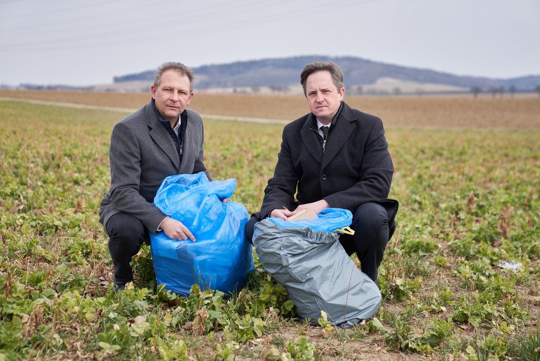 Littering (v.l.): Bürgermeister von Kilb Manfred Roitner und LK NÖ-Präsident Johannes Schmuckenschlager