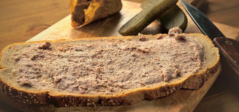 Leberstreichwurst auf Brot