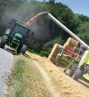 Mähdrescher beim Entleeren © LK NÖ/Eva Lechner