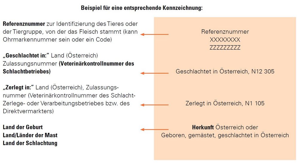 Kennzeichnung von Rindfleisch - Weg der Lebensmittel - Landwirtschaft ...