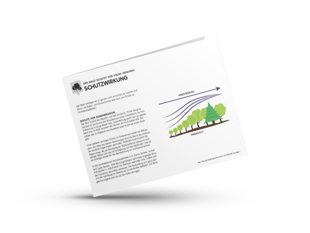 Infomaterial zu Wald in Österreich - Schutzwirkung