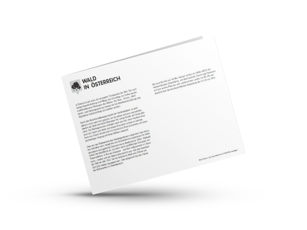Infomaterial zu Wald in Österreich - Allgemein